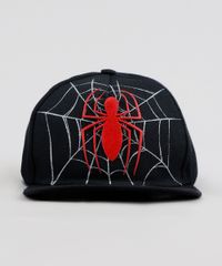 Bone-Infantil-Homem-Aranha-Aba-Reta-Preto-9238535-Preto_1