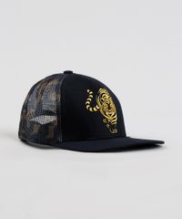 Bone-Infantil-Tigre-com-Tela-Aba-Reta-Preto-9132494-Preto_2