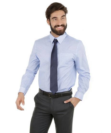 Kit-de-Camisa-Social-Listrada---Gravata-Azul-8005972-Azul_1
