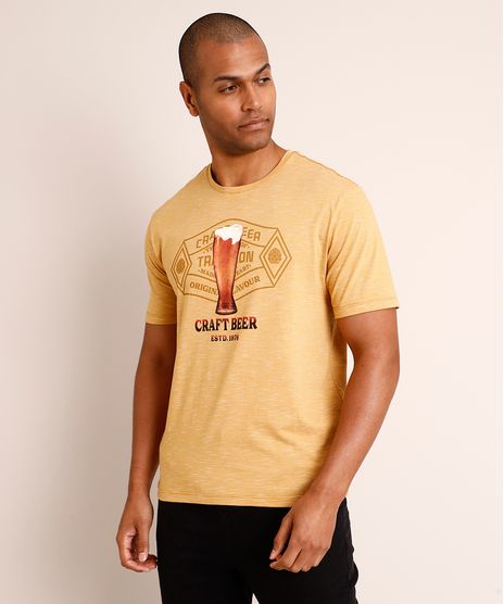 Camiseta-Listrada--Craft-Beer--Manga-Curta-Gola-Careca-Mostarda-1001375-Mostarda_1
