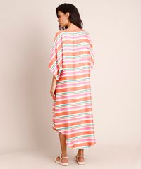 Saida-de-Praia-Chemise-Longa-de-Viscose-Listrada-Manga-Curta-Decote-V-Laranja-1012678-Laranja_2