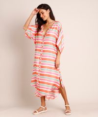 Saida-de-Praia-Chemise-Longa-de-Viscose-Listrada-Manga-Curta-Decote-V-Laranja-1012678-Laranja_3