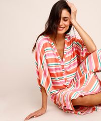 Saida-de-Praia-Chemise-Longa-de-Viscose-Listrada-Manga-Curta-Decote-V-Laranja-1012678-Laranja_5