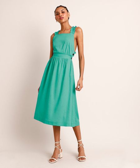 Vestido-Midi-Salopete-com-Linho-Alca-Larga-Franzida-Verde-Agua-9998720-Verde_Agua_1