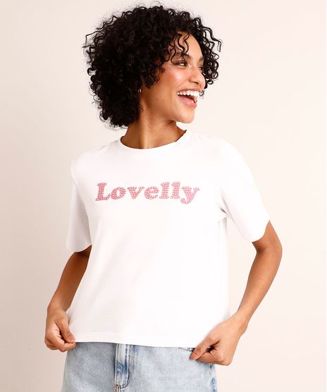 Camiseta-Cropped--Lovely--com-Strass-Manga-Curta-Decote-Redondo--Branca-1004730-Branco_1