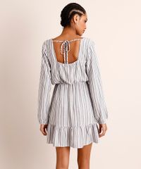 Vestido-Curto-de-Viscose-Estampado-Listrado-com-Babado-Manga-Bufante-Multicor-9999511-Multicor_2