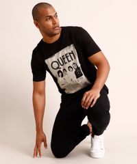 Camiseta-de-Algodao-da-Banda-Queen-Manga-Curta-Gola-Careca-Tal-Pai-Tal-Filho-Preta-9998165-Preto_1