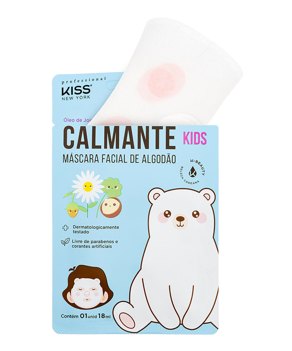 Máscara Facial Para Crianças Calmante - Kiss Ny Único