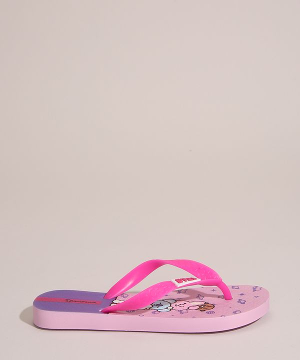 Chinelo Infantil Estampado BT21 Ipanema Lilás 25-26