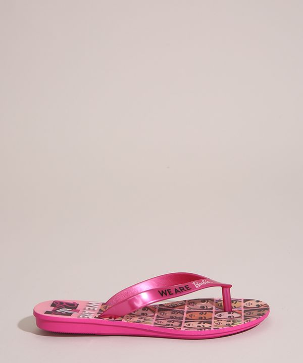 Chinelo Infantil Estampado We Are Barbie Grendene Rosa 25