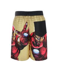 Bermuda-Estampada-do-Homem-de-Ferro-Menino-Amarela-7962566-Amarelo_2