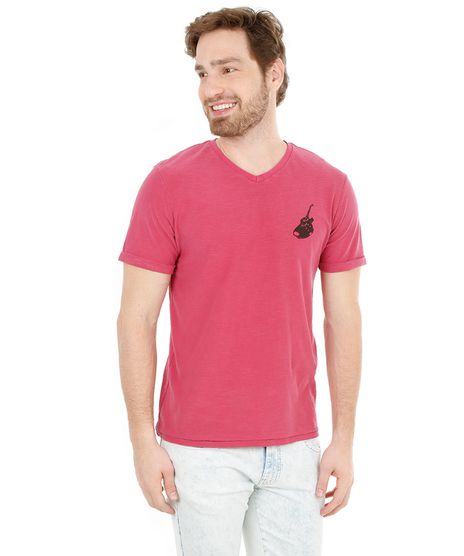 Camiseta-Flame-com-Estampa-de-Flyer-Rosa-8077627-Rosa_1