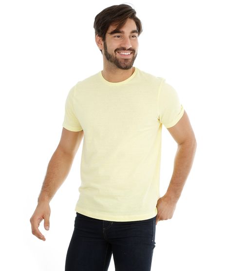 Camiseta-Basica-Maquinetada-Amarelo-Claro-8112064-Amarelo_Claro_1