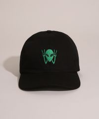 Bone-Aba-Curva-com-Bordado-Alien-Preto-1000741-Preto_1