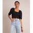 Blusa-Cropped-de-Crepe-com-Lastex-Manga-Bufante-Decote-Reto-Preta-1004783-Preto_1
