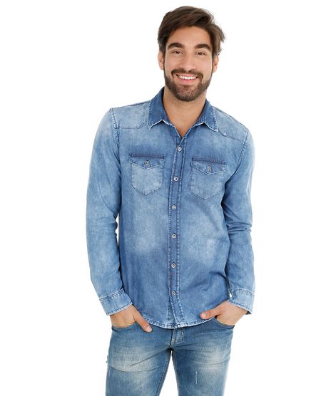 Camisa-Jeans-com-Bolsos-Azul-Medio-8118226-Azul_Medio_1