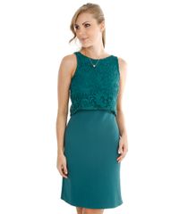 Vestido-Texturizado-com-Renda-Verde-Escuro-8117746-Verde_Escuro_1