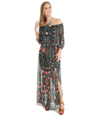 Vestido-Longo-Floral-com-Fenda-Preto-8035055-Preto_1