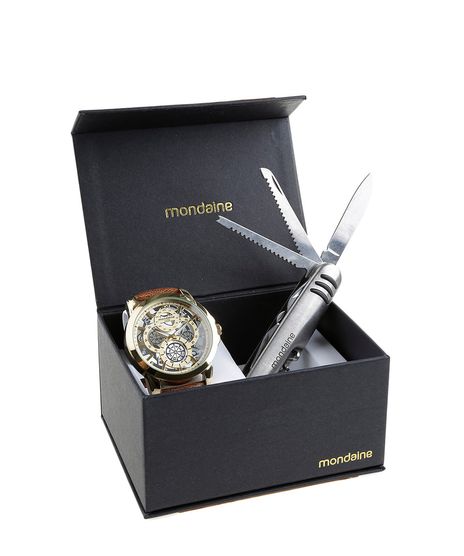 Kit-Relogio---Canivete-Multifuncional-Mondaine-Masculino-Analogico-76424GPMVDH2K----Marrom-8143667-Marrom_1