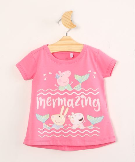 Blusa-Infantil-de-Algodao-Peppa-Pig--Mermerazing--Manga-Curta--Pink-9995303-Pink_1