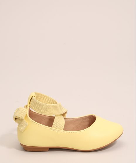 Sapatilha-Infantil-Elastico-com-Laco--Amarelo-Claro-9951859-Amarelo_Claro_1