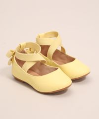 Sapatilha-Infantil-Elastico-com-Laco--Amarelo-Claro-9951859-Amarelo_Claro_4