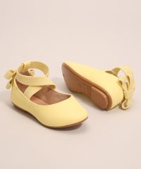 Sapatilha-Infantil-Elastico-com-Laco--Amarelo-Claro-9951859-Amarelo_Claro_5
