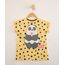 Blusa-Infantil-de-Algodao-Ursos-Sem-Curso-com-Glitter-e-Poa-Manga-Curta-Amarela-9995021-Amarelo_1
