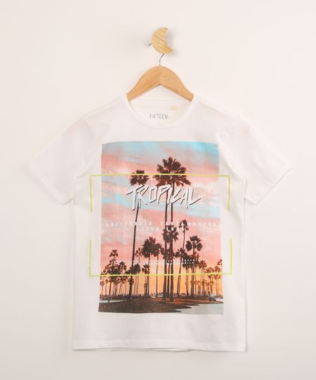 Camiseta-Juvenil-de-Algodao--Tropical--Manga-Curta-Off-White-9997217-Off_White_1