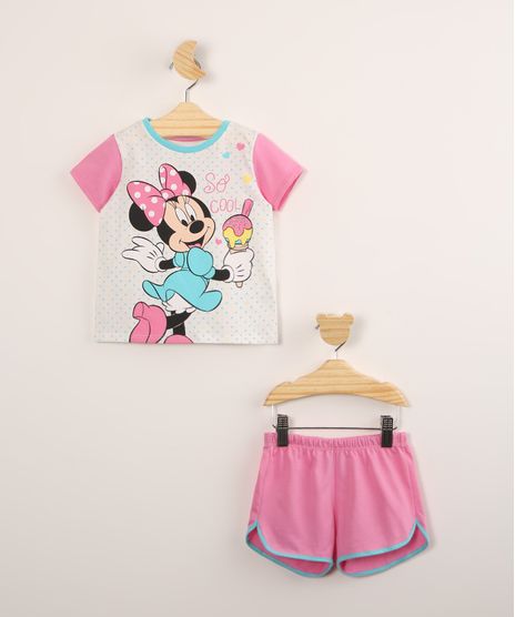 Pijama-Infantil-de-Algodao-Manga-Curta-Minnie-e-Poa-Off-White-1000770-Off_White_1