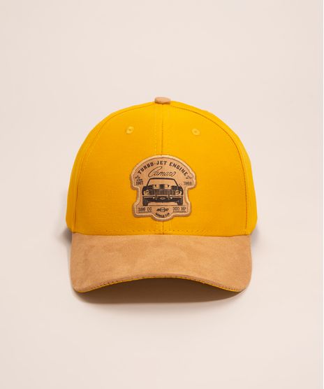 Bone-Aba-Curva-Chevrolet-com-Suede-Mostarda-1000852-Mostarda_1