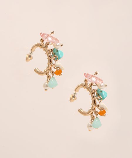 Brinco-de-Argola-com-Pingentes-Coloridos-Dourado-9991950-Dourado_1