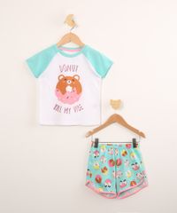 Pijama-Infantil-de-Algodao---Donut-Kill-My-Vibe--com-Glitter-Manga-Curta--Branca-9997908-Branco_1
