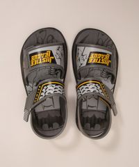 Papete-Infantil-Batman-Liga-da-Justica-com-Velcro-Grendene-Cinza-1006030-Cinza_1