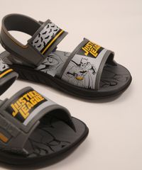 Papete-Infantil-Batman-Liga-da-Justica-com-Velcro-Grendene-Cinza-1006030-Cinza_3