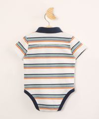 Body-Infantil-de-Algodao-Estampado-Listrado-com-Bolso-Manga-Curta--Branco-9987935-Branco_2