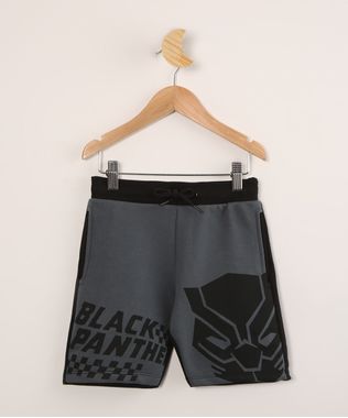 Bermuda-Infantil-de-Moletom-Pantera-Negra-Cinza-Escuro-9998822-Cinza_Escuro_1