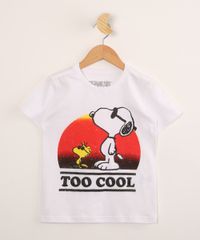 Camiseta-Infantil-de-Algodao-Snoopy--Too-Cool--Manga-Curta-Off-White-9995105-Off_White_1