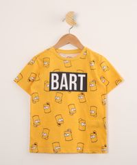 Camiseta-Infantil-de-Algodao-Estampada-Bart-Simpson-Manga-Curta-Amarela-9995245-Amarelo_1