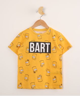 Camiseta-Infantil-de-Algodao-Estampada-Bart-Simpson-Manga-Curta-Amarela-9995245-Amarelo_1