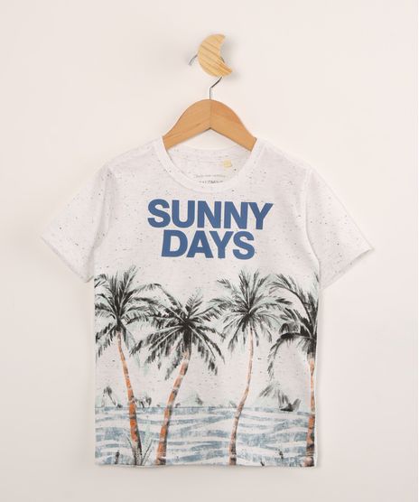 Camiseta-Infantil-de-Botone--Sunny-Days--Manga-Curta-Off-White-9999556-Off_White_1
