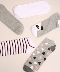 Kit-de-5-Meias-Cano-Baixo-Pandinha-e-Estampado-Listras--Multicor-9991874-Multicor_5