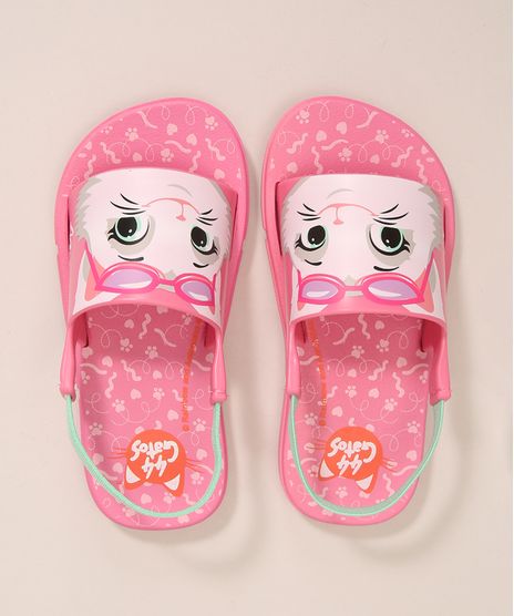 Sandalia-Infantil-com-Elastico-44-Gatos-Grendene-Rosa-1005695-Rosa_1