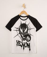 Camiseta-Raglan-juvenil-de-Algodao-Venom-Manga-Curta-Off-White-1000455-Off_White_1