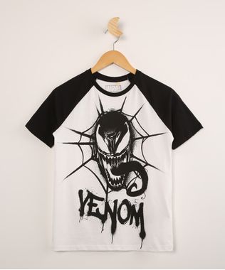 Camiseta-Raglan-juvenil-de-Algodao-Venom-Manga-Curta-Off-White-1000455-Off_White_1