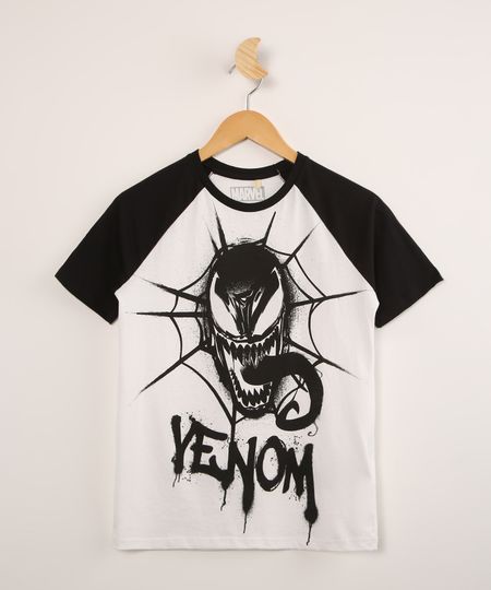 Camiseta-Raglan-juvenil-de-Algodao-Venom-Manga-Curta-Off-White-1000455-Off_White_1