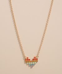 Colar-com-Pingente-de-Coracao-Colorido-Dourado-9991964-Dourado_2