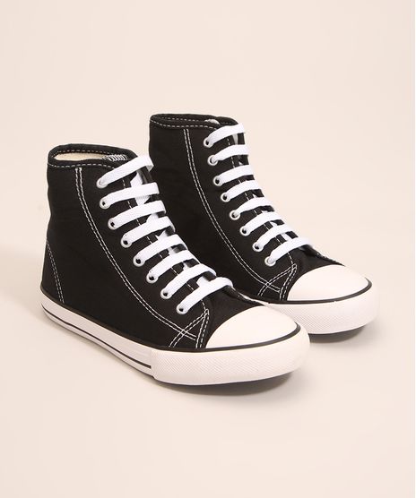 Tenis-Infantil-Cano-Alto-de-Lona-Palomino-Preto-1004402-Preto_1