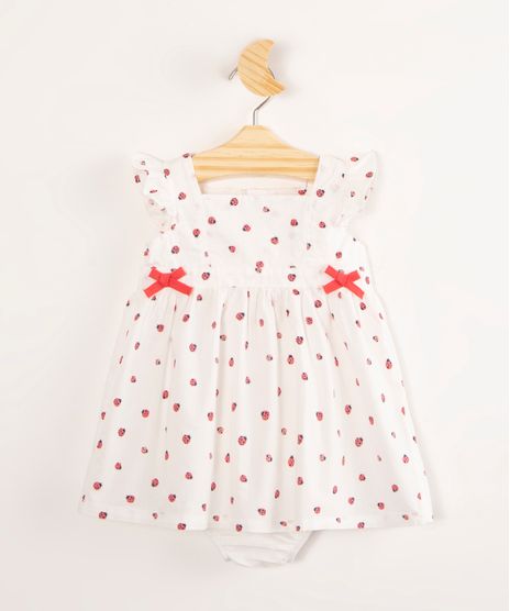 Vestido-Infantil-de-Algodao-Estampado-Joaninha-com-Lacos-e-Babados---Calcinha-Off-White-9987936-Off_White_1