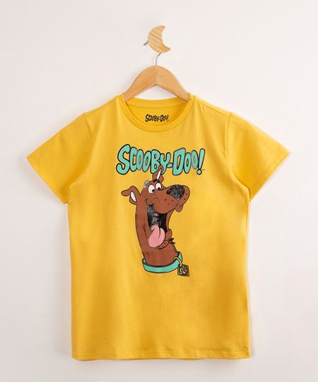 Camiseta-Infantil-de-Algodao-Scooby-Doo-Manga-Curta-Amarela-9995240-Amarelo_1
